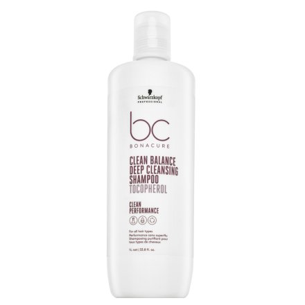 Schwarzkopf Professional BC Bonacure Clean Balance Deep Cleansing Shampoo Tocopherol shampoo detergente profondo per tutti i tipi di capelli 1000 ml