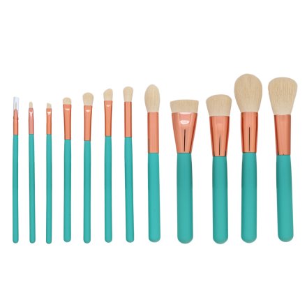 MIMO Makeup Brush Set Turquoise 12 Pcs set di pennelli