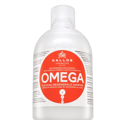 Kallos Omega Rich Regenerating Shampoo shampoo rinforzante per capelli danneggiati 1000 ml