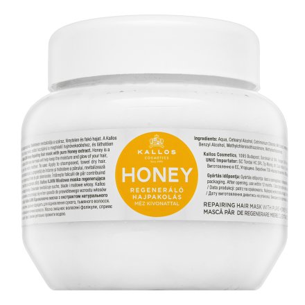 Kallos Honey Repairing Hair Mask maschera nutriente per capelli secchi e danneggiati 275 ml