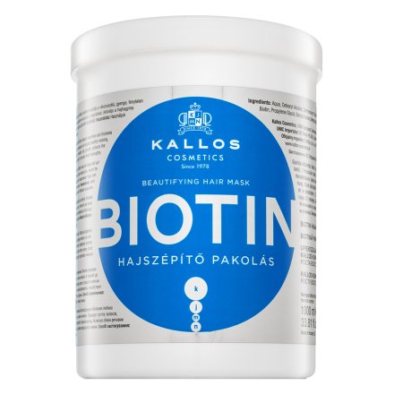 Kallos Biotin Beautifying Hair Mask maschera rinforzante per capelli deboli 1000 ml