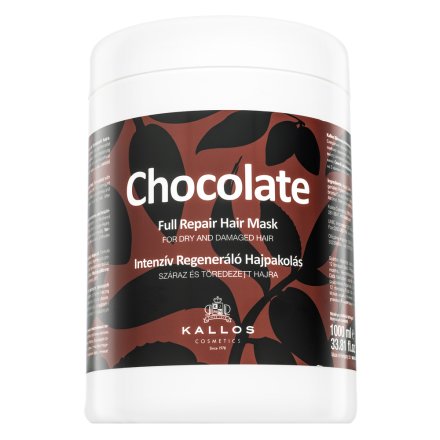Kallos Chocolate Full Repair Hair Mask maschera rinforzante per capelli molto danneggiati 1000 ml