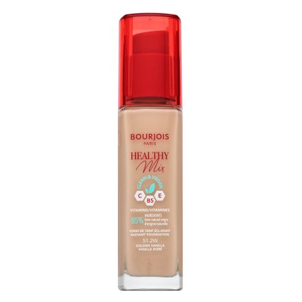 Bourjois Healthy Mix Clean & Vegan Radiant Foundation fondotinta liquido per unificare il tono della pelle 51.2W Golden Vanilla 30 ml