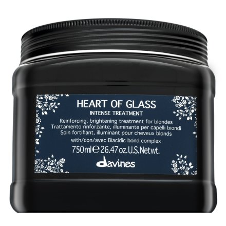 Davines Heart Of Glass Intense Treatment maschera rinforzante per capelli tinri, trattati chimicamente e decolorati 750 ml
