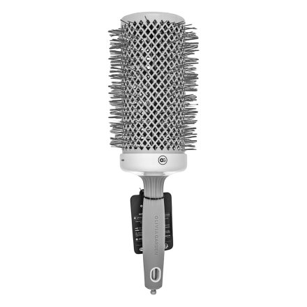Olivia Garden Expert Blowout Speed Round Brush Wavy Bristles White & Grey 65 mm spazzola per capelli