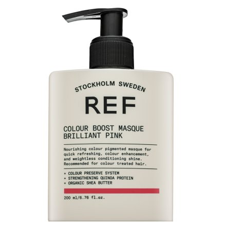 REF Colour Boost Masque maschera nutriente con pigmenti colorati per il recupero del colore Brilliant Pink 200 ml