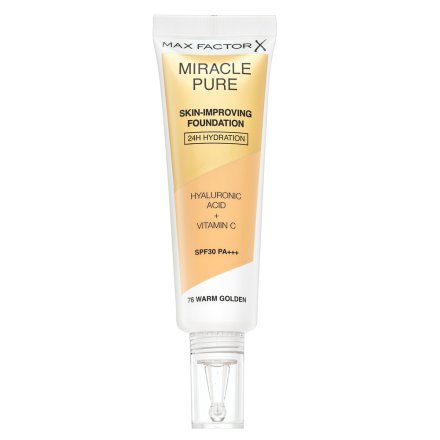 Max Factor Miracle Pure Skin-Improving Foundation fondotinta lunga tenuta con effetto idratante 76 Warm Golden 30 ml