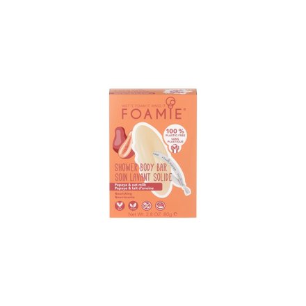 Foamie Gel doccia solido Shower Body Bar Papaya & Oat Milk 80 g