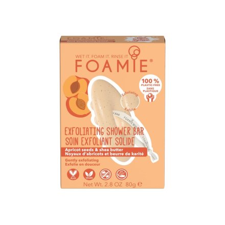 Foamie Gel doccia solido Exfoliating Shower Bar Apricot Seeds & Shea Butter 80 g