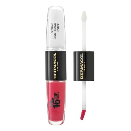 Dermacol 16H Lip Colour Extreme Long-Lasting Lipstick lucidalabbra colorato lunga tenuta bifasico No. 08 8 ml