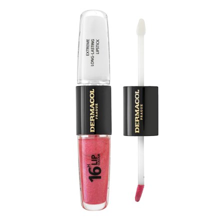 Dermacol 16H Lip Colour Extreme Long-Lasting Lipstick lucidalabbra colorato lunga tenuta bifasico No. 15 8 ml