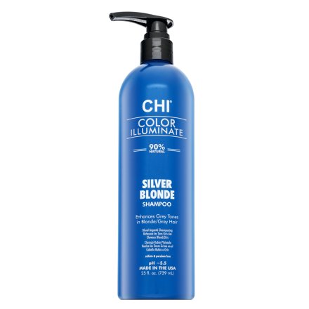 CHI Color Illuminate Silver Blonde Blue Shampoo shampoo tonico per capelli biondo platino e grigi 739 ml