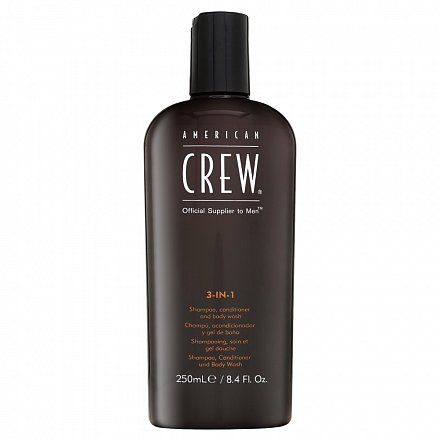 American Crew 3-in-1 shampoo, balsamo e gel doccia per uso quotidiano 250 ml