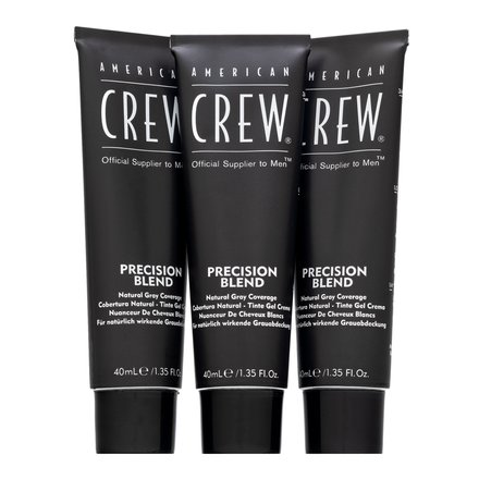 American Crew Precision Blend Natural Gray Coverage tinta per capelli per uomini Medium Natural 4-5 3 x 40 ml