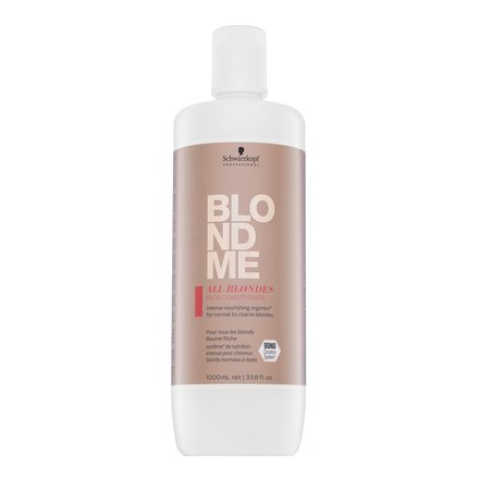 Schwarzkopf Professional BlondMe All Blondes Rich Conditioner balsamo nutriente per capelli biondi 1000 ml