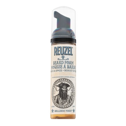 Reuzel Beard Foam Wood & Spice balsamo in schiuma per la barba 70 ml