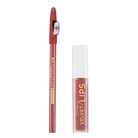 Eveline OH! My Velvet Lips Matt Lip Kit kit per labbra per effetto opaco 13 Brownie Biscotti 4,5 ml