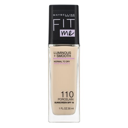 Maybelline Fit Me! Luminous + Smooth Foundation fondotinta liquido per l' unificazione della pelle e illuminazione 110 Porcelain 30 ml