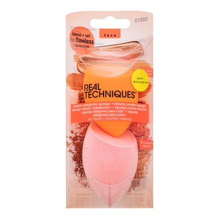 Real Techniques Miracle Complexion Sponge + Miracle Powder Sponge 2pcs spugnetta per fondotinta