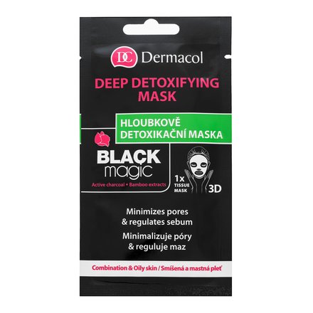 Dermacol Black Magic mascheraviso in tessuto Deep Detoxifying Mask 15 ml