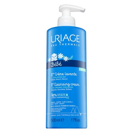 Uriage Bébé crema detergente protettiva nutriente 1st Cleansing Cream with Organic Edelweiss 500 ml