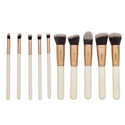 MIMO Makeup Brush Set Kabuki White 10 Pcs set di pennelli