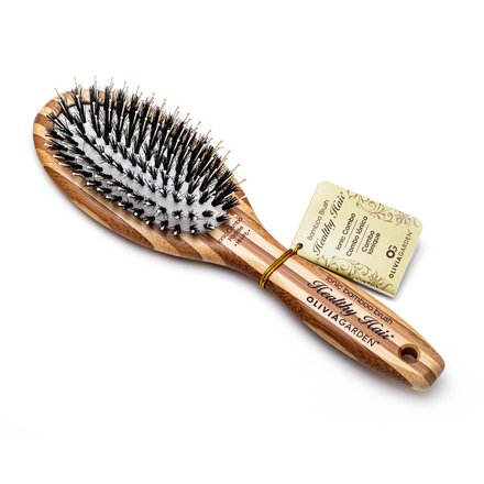 Olivia Garden Healthy Hair Bamboo Brush Ionic Combo Paddle HH-P6 spazzola per capelli con setole di nylon e di cinghiale