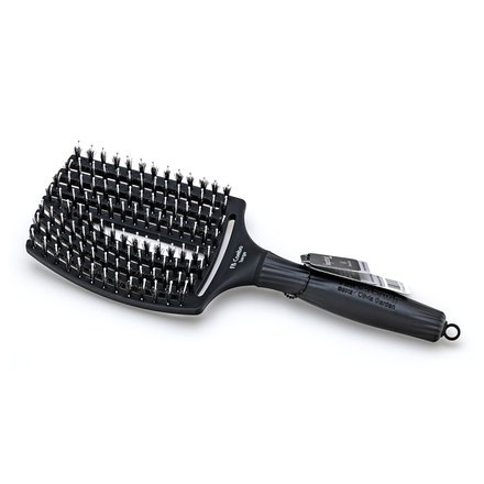 Olivia Garden Fingerbrush Combo Large Black spazzola per capelli con setole di nylon e di cinghiale