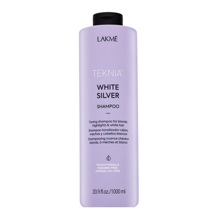 Lakmé Teknia White Silver Shampoo shampoo neutralizzante per capelli biondo platino e grigi 1000 ml