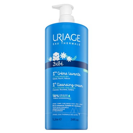 Uriage Bébé crema idratante e detergente 1st Cleansing Cream with Organic Edelweiss 1000 ml