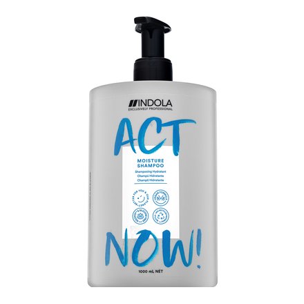 Indola Act Now! Moisture Shampoo shampoo nutriente per l'idratazione dei capelli 1000 ml