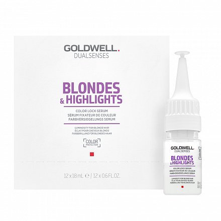Goldwell Dualsenses Blondes & Highlights Color Lock Serum cura dei capelli senza risciacquo per capelli biondi 12 x 18 ml
