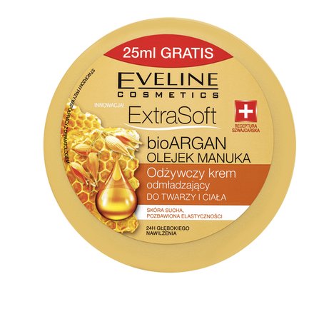 Eveline Extra Soft crema lifting rassodante BioARGAN Manuka Oil Face and Body Cream 175 ml