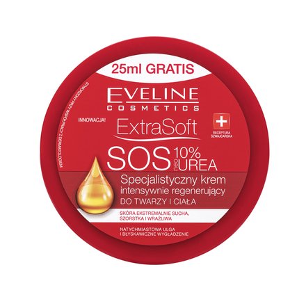Eveline Extra Soft crema rigenerativa SOS 10% Urea Face & Body Cream 175 ml