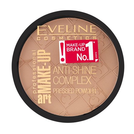 Eveline Make-Up Art Anti-Shine Complex Pressed Powder cipria per l' unificazione della pelle e illuminazione 31 Transparent 14 g
