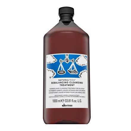 Davines Natural Tech Rebalancing Cleansing Treatment balsamo detergente per capelli rapidamente grassi 1000 ml