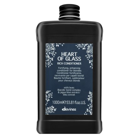 Davines Heart Of Glass Rich Conditioner balsamo rinforzante per capelli biondi 1000 ml