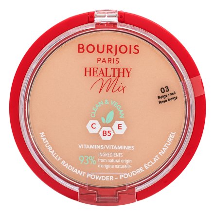 Bourjois Healthy Mix Clean & Vegan Powder cipria con un effetto opaco 03 Rose Beige 10 g