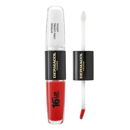 Dermacol 16H Lip Colour Extreme Long-Lasting Lipstick lucidalabbra colorato lunga tenuta bifasico No. 04 8 ml