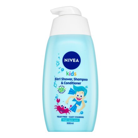 Nivea Kids 3v1 Shower & Shampoo & Conditioner shampoo, balsamo e gel doccia per bambini Boy 500 ml
