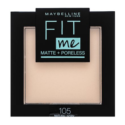 Maybelline Fit Me! Matte + Poreless Powder cipria con un effetto opaco 105 Natural Ivory 9 g