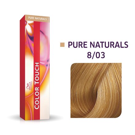 Wella Professionals Color Touch Pure Naturals colore demi-permanente professionale con effetto multidimensionale 8/03 60 ml