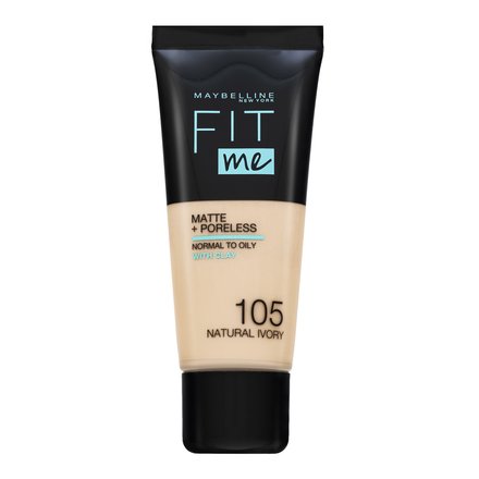 Maybelline Fit Me! Foundation Matte + Poreless fondotinta liquido con un effetto opaco 105 Natural Ivory 30 ml
