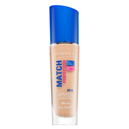 Rimmel London Match Perfection 24HR SPF20 Foundation fondotinta liquido per l' unificazione della pelle e illuminazione 100 Ivory 30 ml
