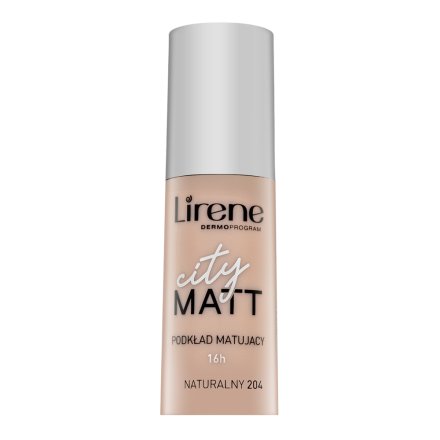 Lirene City Matt Mattifying Liquid Foundation 204 Natural fondotinta liquido con un effetto opaco 30 ml