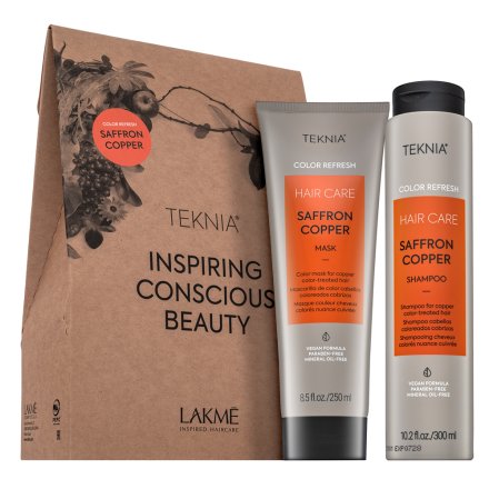 Lakmé Teknia Color Refresh Saffron Copper Pack shampoo + maschera per ravvivare le tonalità di rame 300 ml + 250 ml