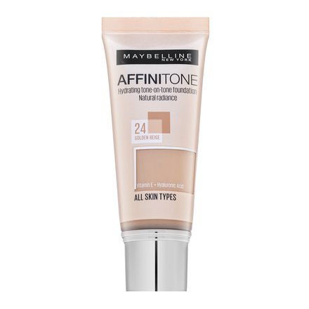 Maybelline Affinitone Hydrating tone-on-tone Foundation fondotinta liquido con effetto idratante 24 Golden Beige 30 ml