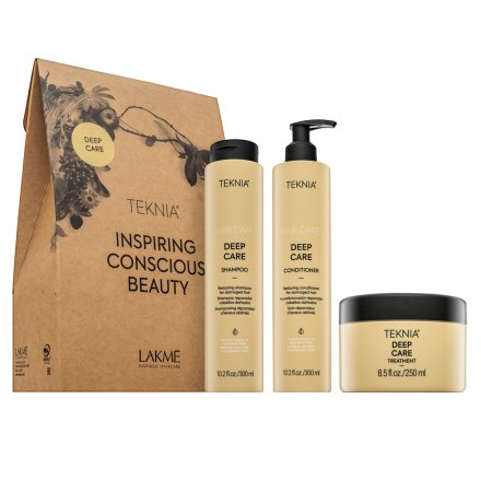 Lakmé Teknia Deep Care Pack set per capelli danneggiati 300 ml + 300 ml + 250 ml
