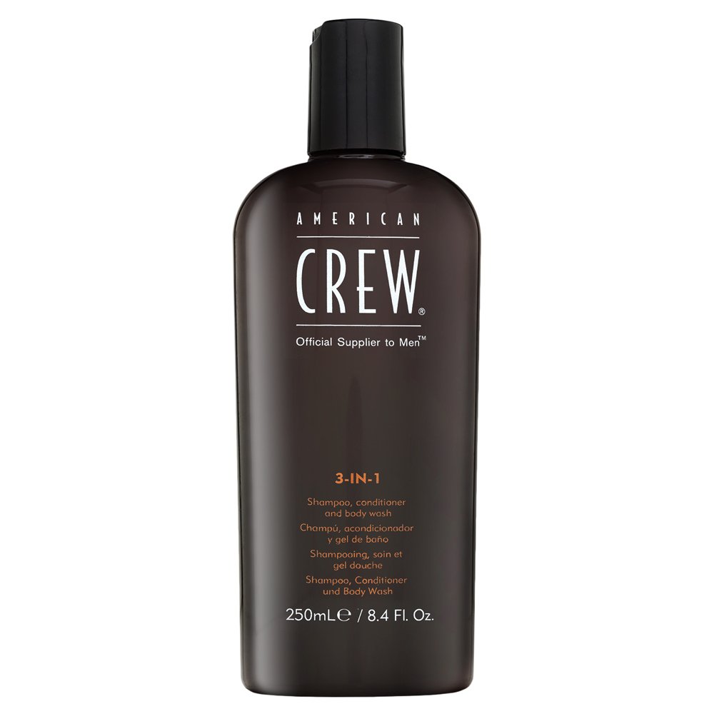 American Crew 3-in-1 shampoo, balsamo e gel doccia per uso quotidiano 250 ml