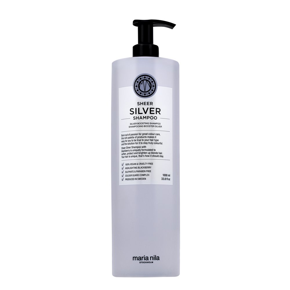Maria Nila Sheer Silver Shampoo shampoo nutriente per capelli biondo platino e grigi 1000 ml